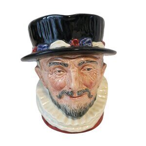 Vintage Royal Doulton Large Beefeater Toby Jug Mug Porcelain Gift
